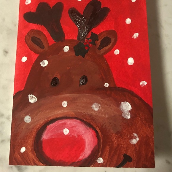 Hand painted Christmas card